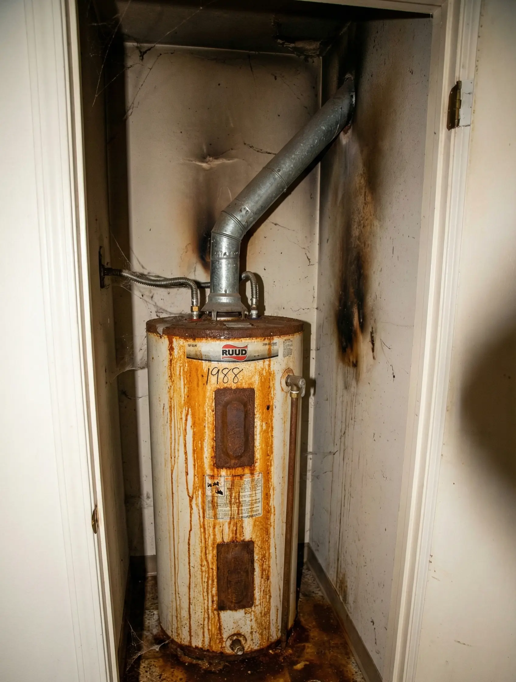 Rusted water heater